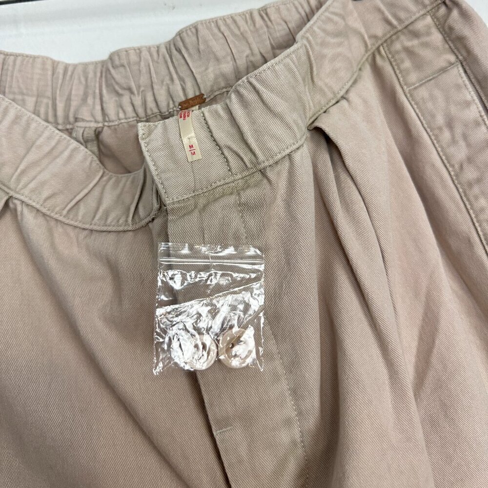 FREE PEOPLE After Love Roll Cuff Wide Leg Pants in Sandshell Size Medium - Picture 7 of 13